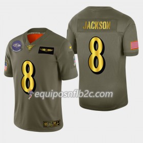 Camiseta Hombre NFL Baltimore Ravens Lamar Jackson 8 Nike 2019 Salute to Service 100th